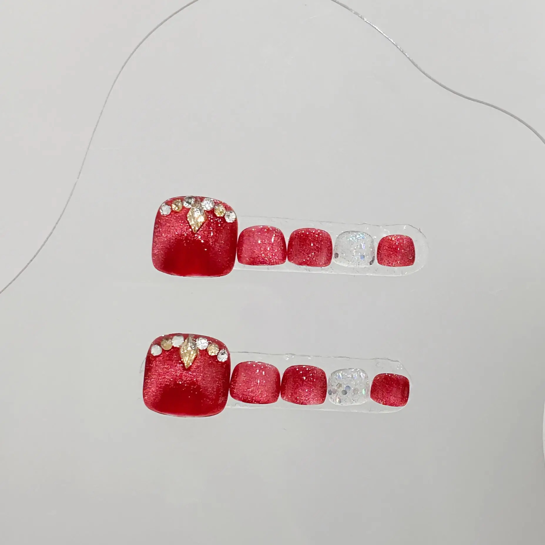 10 шт. накладные ногти кошачий глаз