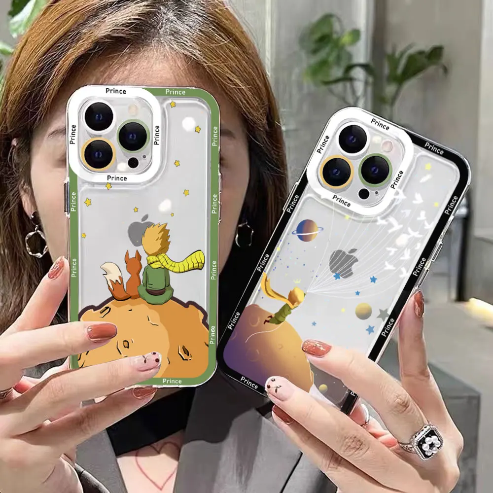 

Cartoon The Little Prince Phone Case For Xiaomi Redmi Note 12C 11 10 Pro Plus 10C 9A 9C K30 K40 K50 K60 4G 5G Transparent Capa