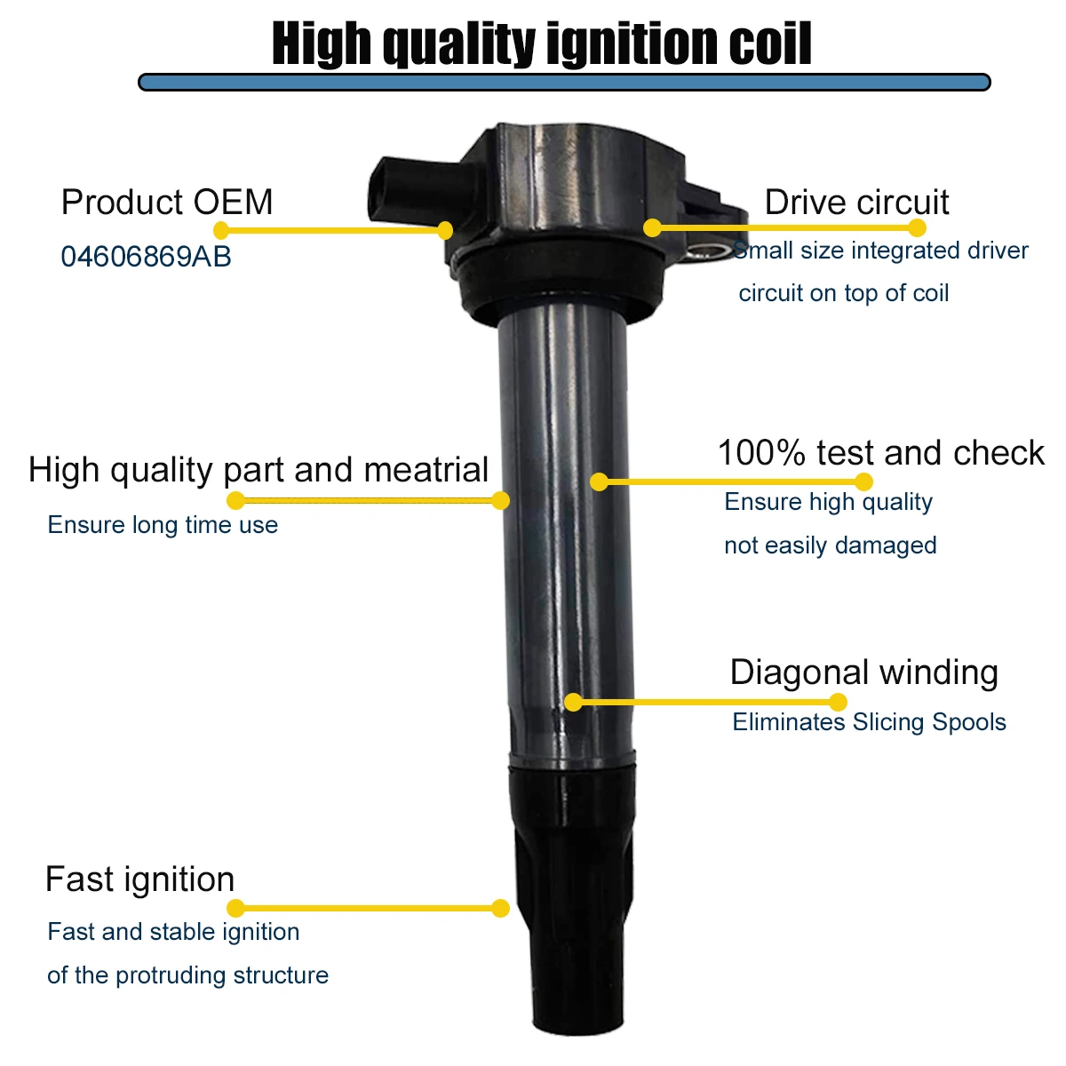 04606869 АБ Катушки зажигания автомобиля AA для Chrysler 300C Dodge Journey 2.7L 3.5L 2006-2010 4606869 AB 5C1565