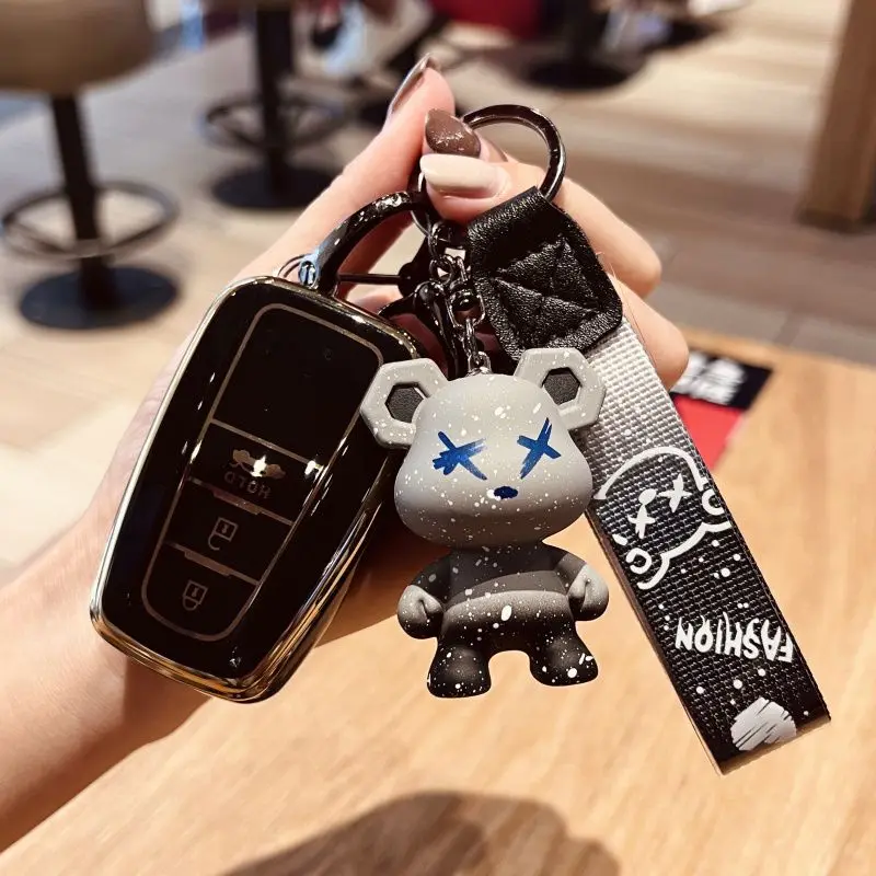 

Car Key Case Full Cover Shell For Toyota Prius Camry Corolla C-HR CHR RAV4 Land Cruiser Prado Keychain Accessories