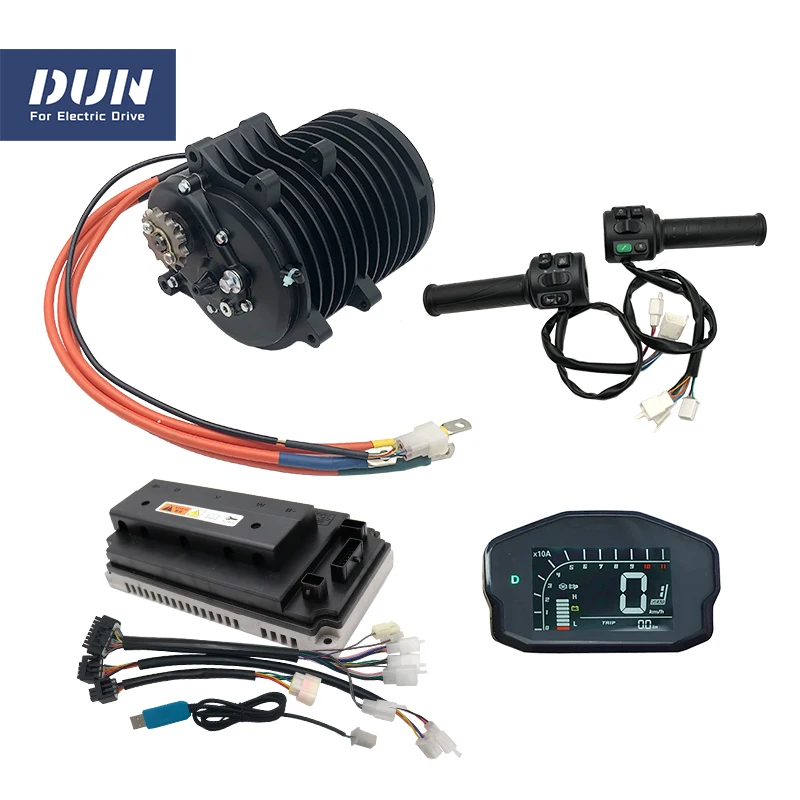 

QS 138 3000W V3 70H PMSM BLDC Mid-Drive Motor With Votol EM150 DKD Display and T08 Throttle For Dirtybike Moped Motorcycle