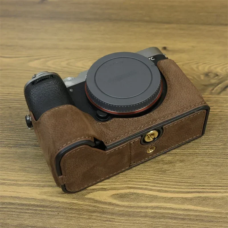 Получехол для камеры A7CII основание из искусственной кожи Sony A7C2 A7C Mark II защитная