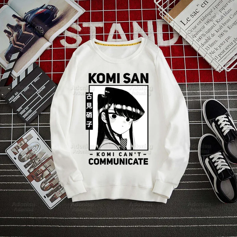 

Komi San Can't Communicate Hoodie Autumn Streetwear Men Komisan Shouko Excited Pullover Hoodies Mens Manga Tadano Hoodie Male