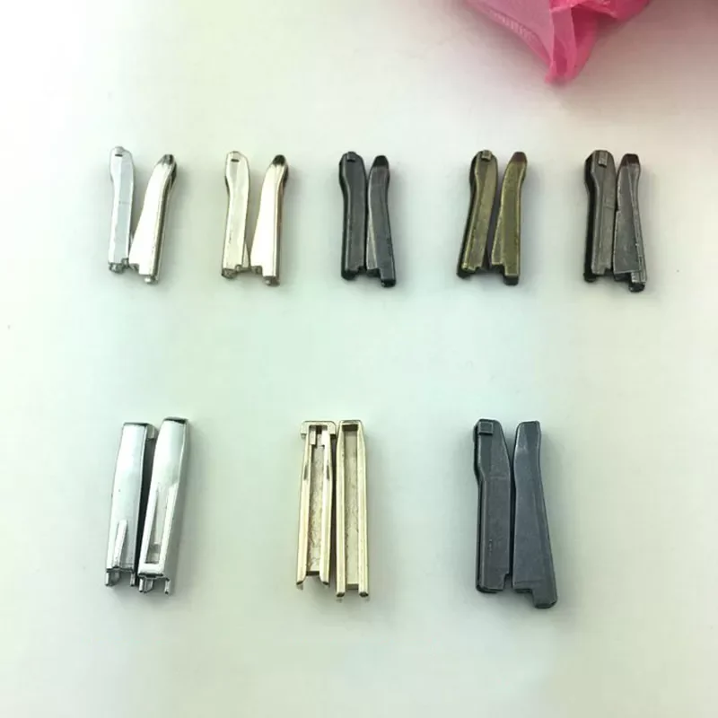 

Pairs Metal Zipper Tail Clip Buckle Stop Tail Plug Head With Screw DIY Bag Leather Hardware Sewing Accessories