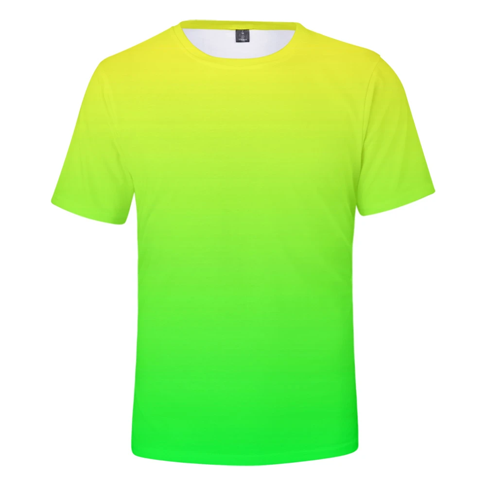 

2023 Neon Tees for Men Women in Summer Green T-shirts for Boys Girls Solid Color Shirt Rainbow Street Clothes T-shirt Color Tops