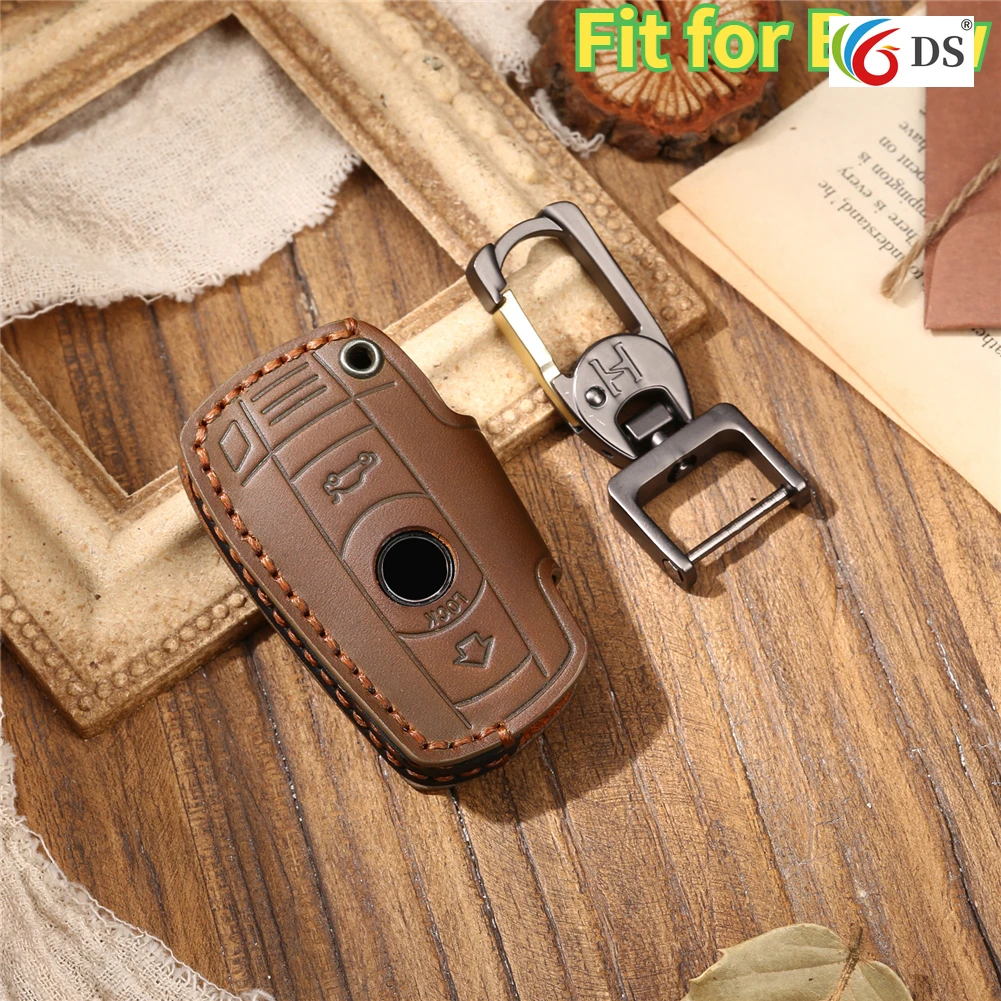 

Leather Car Key Case for BMW E90 E60 E70 E87 3 5 6 Series M3 M5 X1 X5 X6 Z4 KeyChain Cover Remote Controller Key Holder