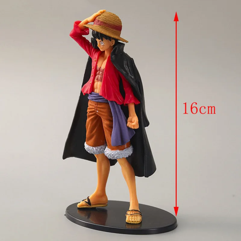 16 см цельная аниме-фигурка обезьянки д Луффи соломенная шляпа семейная коллекция