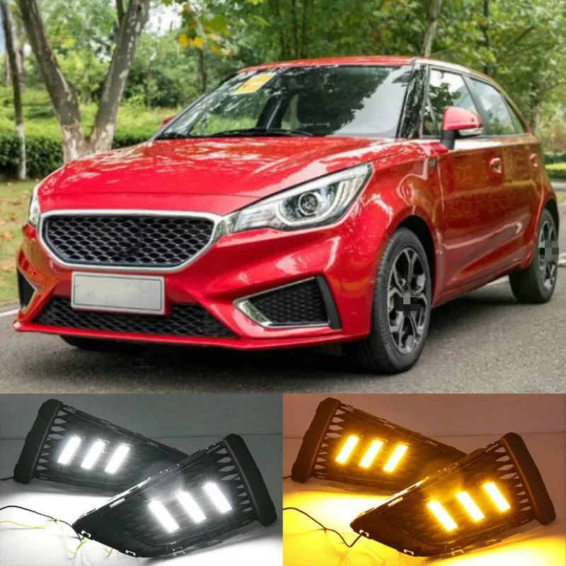 Светодиодные дневные ходовые огни DRL + противотуманные фары для MG3 MG 3 2017 2018