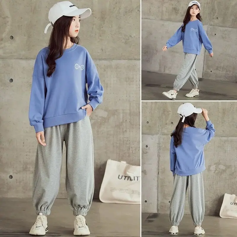 New Kids Clothes Sets Girls Autumn Clothing Teens Casual Big Children's Sweater+ Pants Girls Sports Suits 5 6 7 9 11 13 14 Years