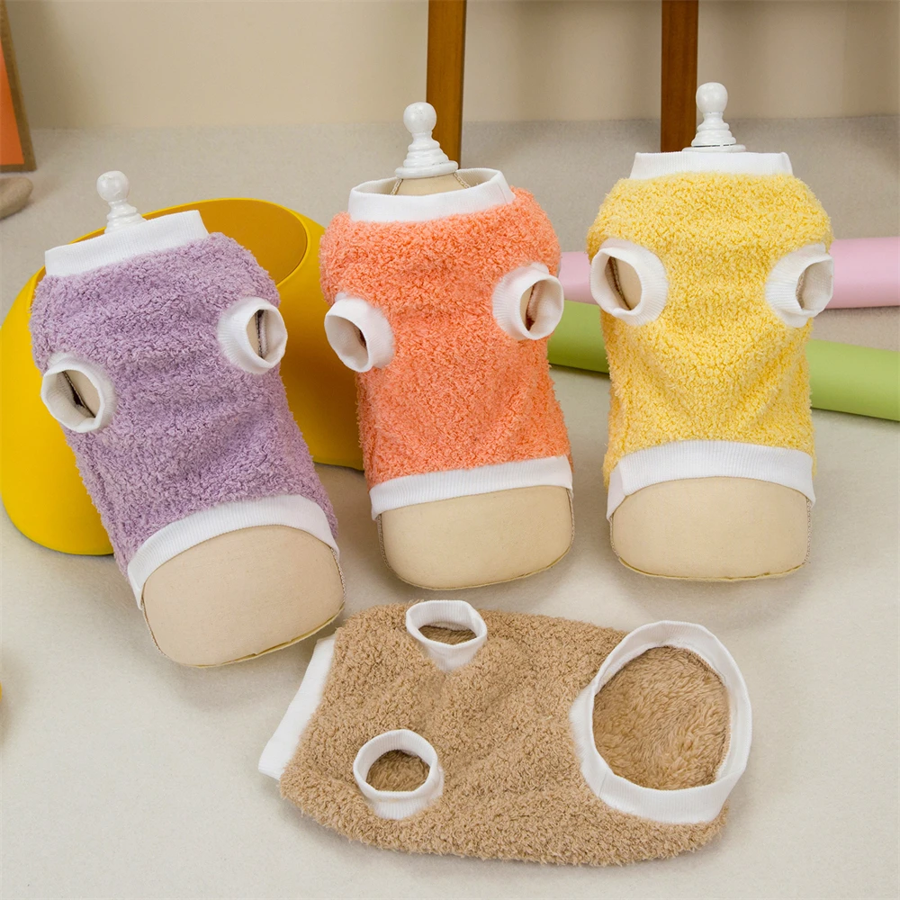 Милая одежда для собак зимний жилет маленьких и средних кошек теплый свитер