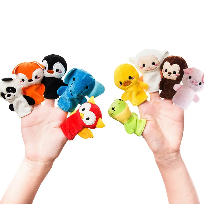 

Baby toy finger doll toy 0-1 year old chewable animal plush finger doll doll educational science and education toy