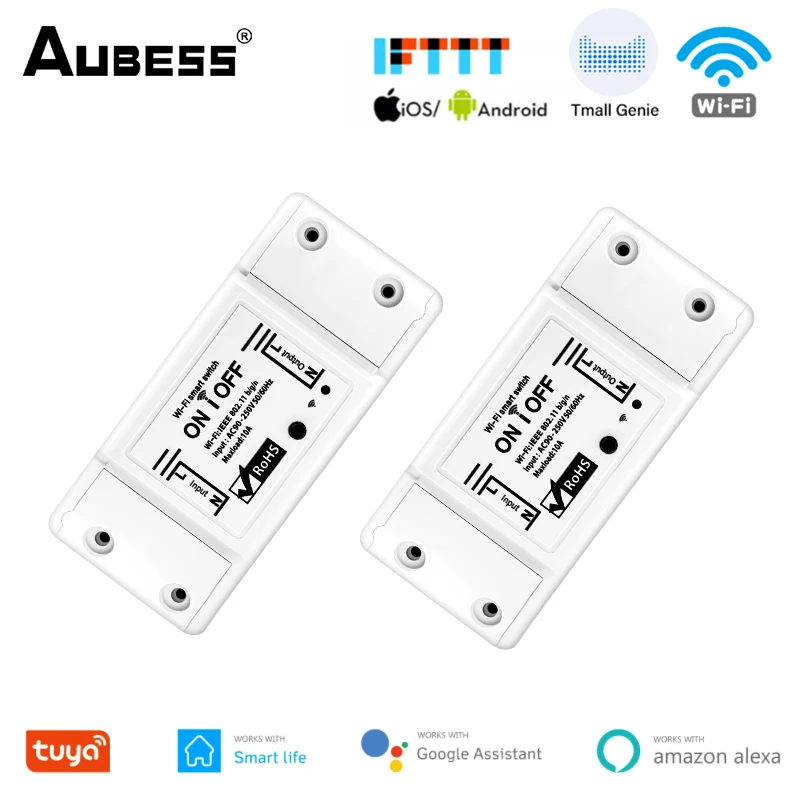 

Mini Smart Light WiFi Switch Wireless Remote Control Smart Home Breaker Tuya Smart Life APP Works With Alexa And Google Home