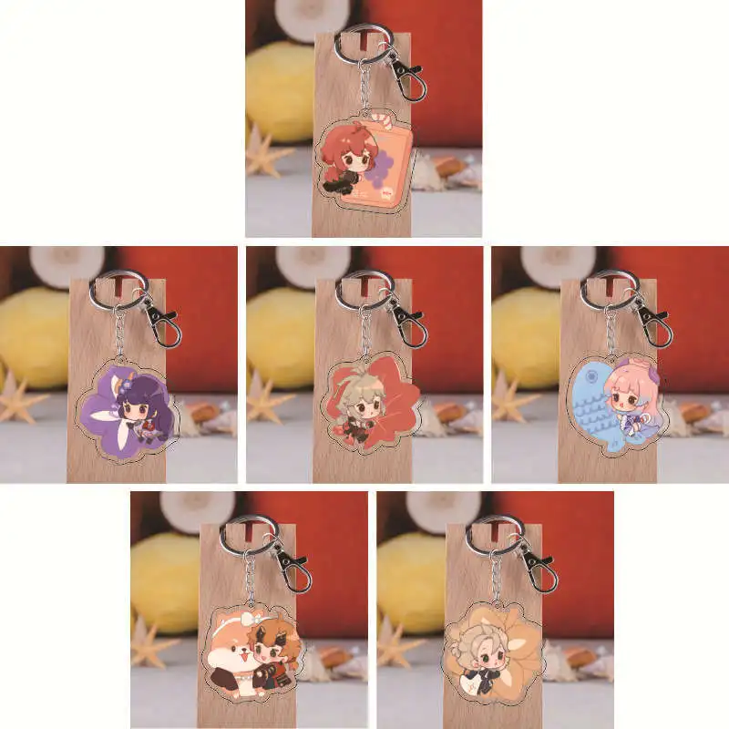 Милый игровой персонаж акриловый брелок с героями мультфильма Genshin SAYU Yoimiya Kazuha