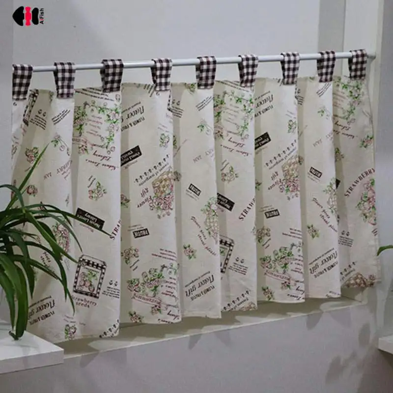 

1 шт. короткие шторы с мультяшным принтом совы для кафе, кухни, двери, детские маленькие окна, кофейные полукороткие балдахины