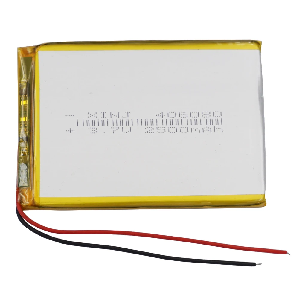 

3.7V 2500mAh 9.25Wh Replacement LipoRechargeable Battery 406080 For E-book PDA PSP Power Bank Portable Safety Lamp Pos Machine