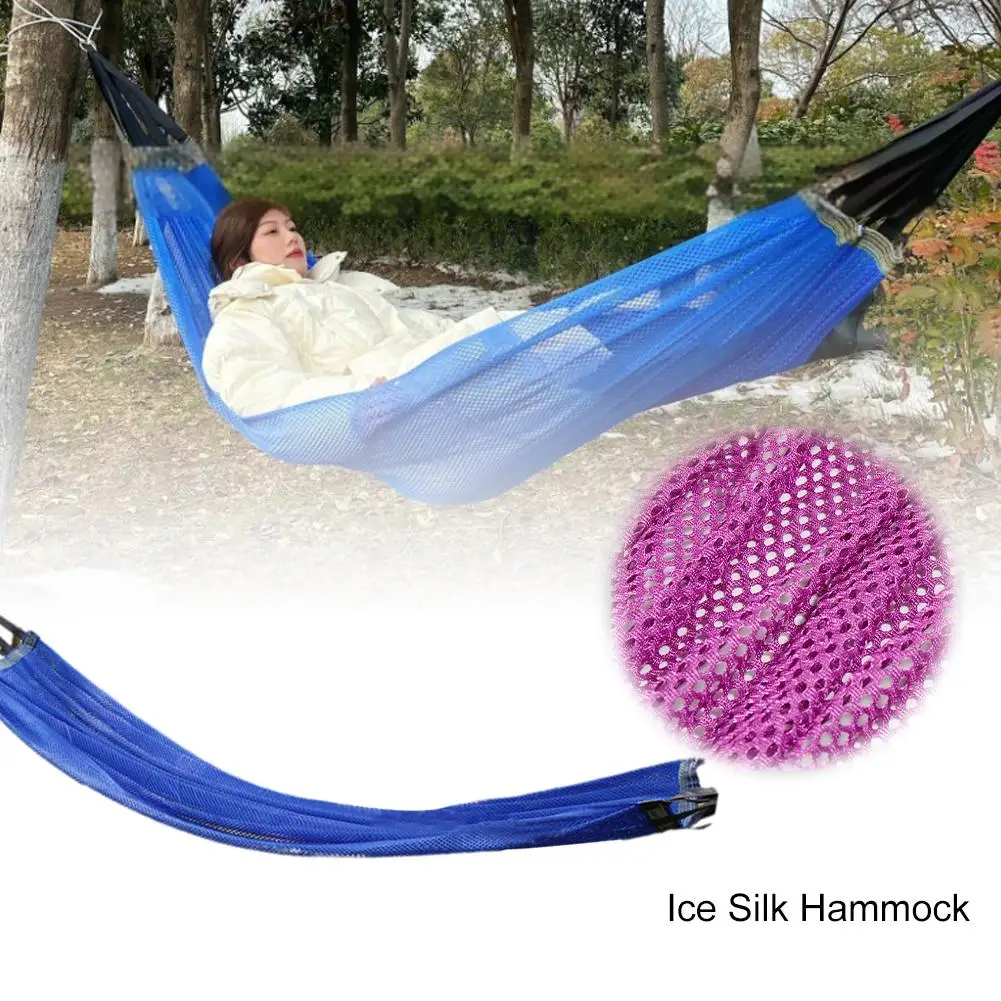1/2 человек сетчатый Шелковый гамак дышащий кровать шелковая уличная подвесная