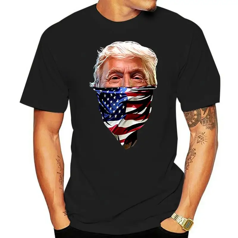 

New Arrival Mens T-shirt T-Shirt, President Donald Trump w America Bandana, USA hip hop street T-shirt