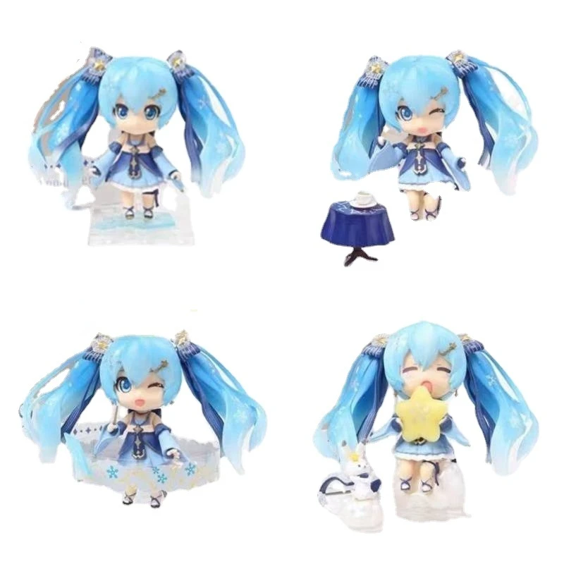 4 стиля аниме экшн-фигурки Милая Хатсуне Мику снег лук леди ендро версия кавайная