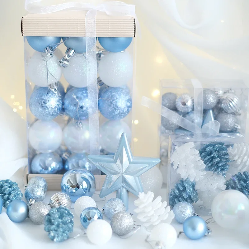 Рождественские украшения 3 см 5 подвеска в виде голубого рождественского шара