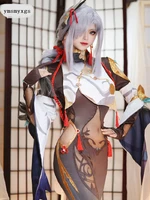 hot selling original cos shenhe cos liyue liuyun borrow the wind real king god crane cosplay game costume female