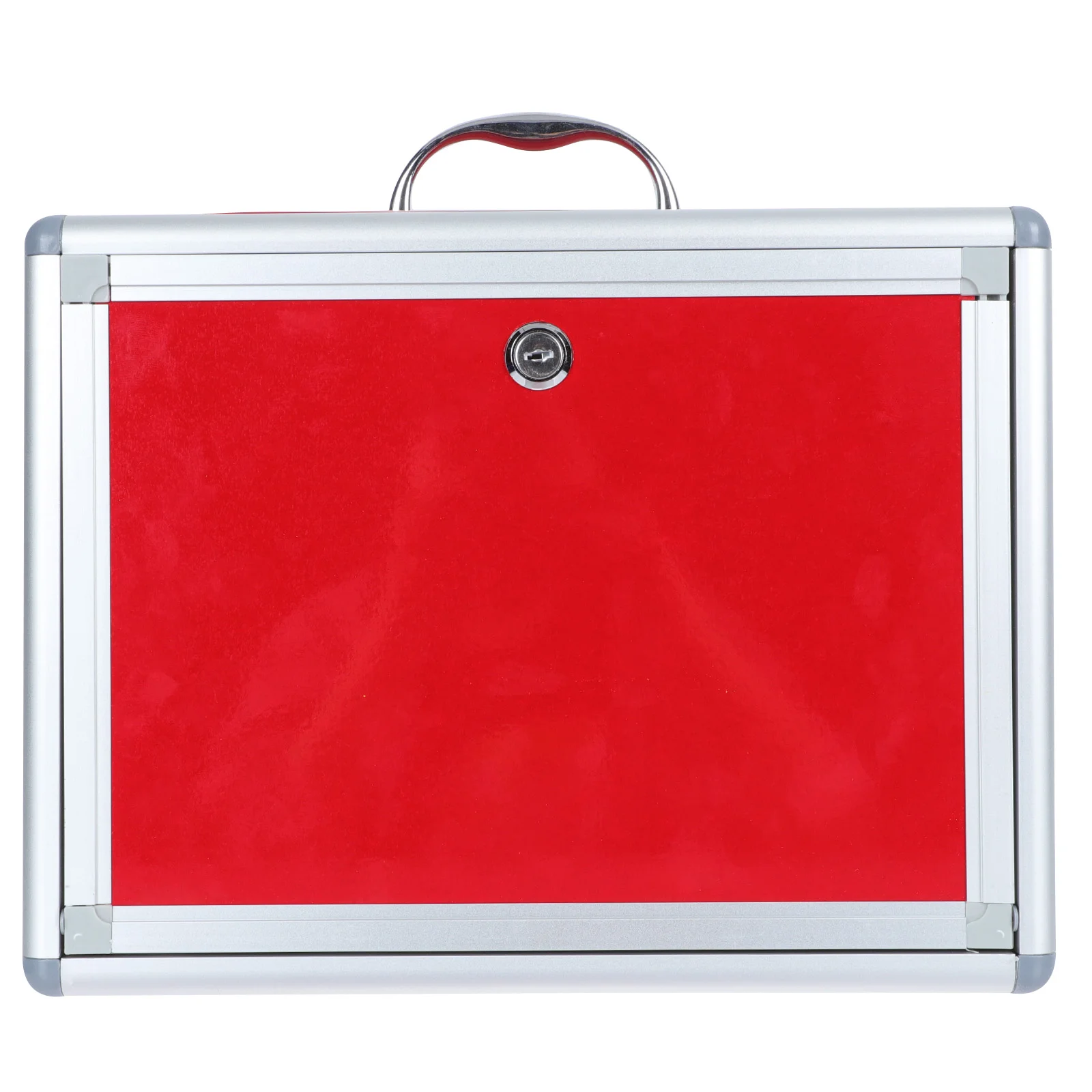 

1Pc Voting Box Drawing Box with Lock Red Suggestion Key Box Clear Ballot Contianer Lottery Box for Party