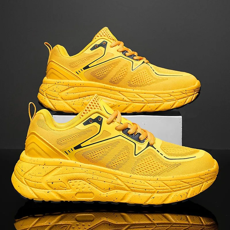 

Man Casual Profession Running Shoes Lovers Lace-up Non-slip Breathable Color Matching Fashion Mens Shoes Wholesale