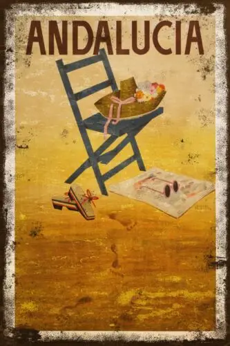 Андалусия Испания праздничный дорожный рекламный винтажный стиль старый взгляд
