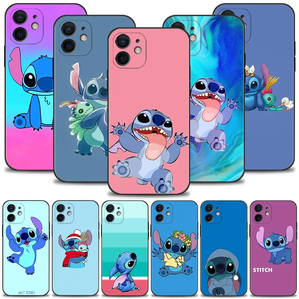 

Cute Tongue Out Stitch Phone Case For Apple iPhone 13 12 11 Pro Max Mini XS Max XR X 7 8 6 6S Plus 5 5S SE 2020 Shell Cover