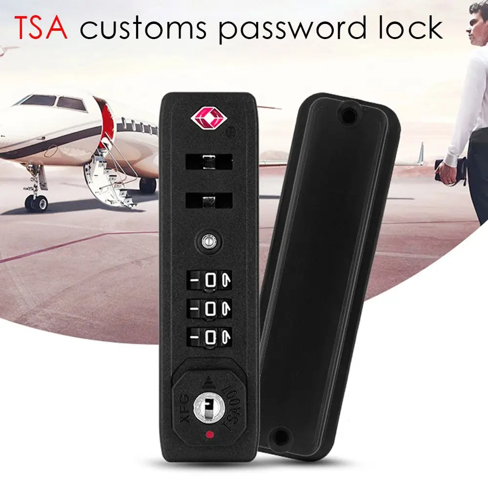 Portable Anti-theft Luggage Protection Security 3 Digit Combination Lock TSA Customs Lock Safely Code Lock TSA007