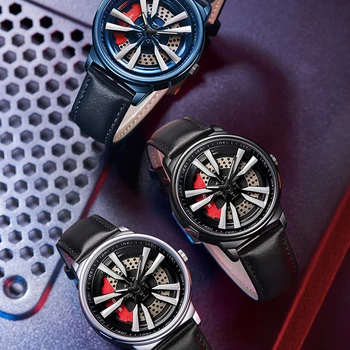 Luxury Full Steel Watch Men Fashion Sports Quartz Watches Man Rotating Dial Waterproof Unique Clock Male Women Relogio Masculino Other Image