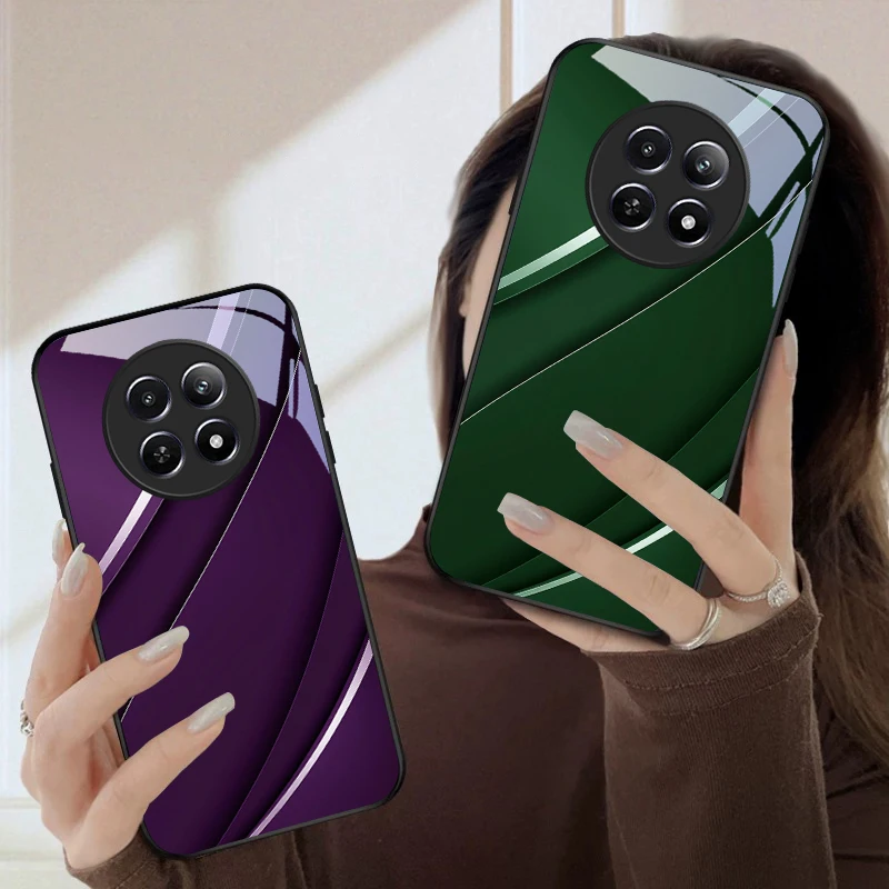 Фото Ультимативный темный эстетичный чехол для телефонов Oppo Realme 14 12 11 10 8 C53 C55 C65 C61 C63 C31 C67 C75 C51 GT 6 7 2Pro Neo50 3 из стекла №2
