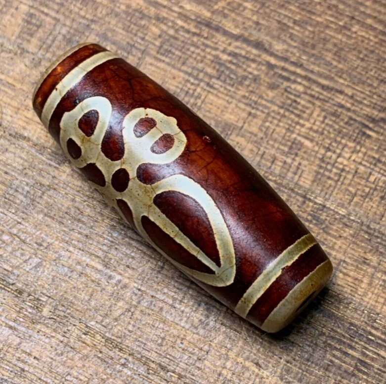 Тибетский Непальский Гималайский Древний Агат Старый Дзи Талисман Глаз Бусина