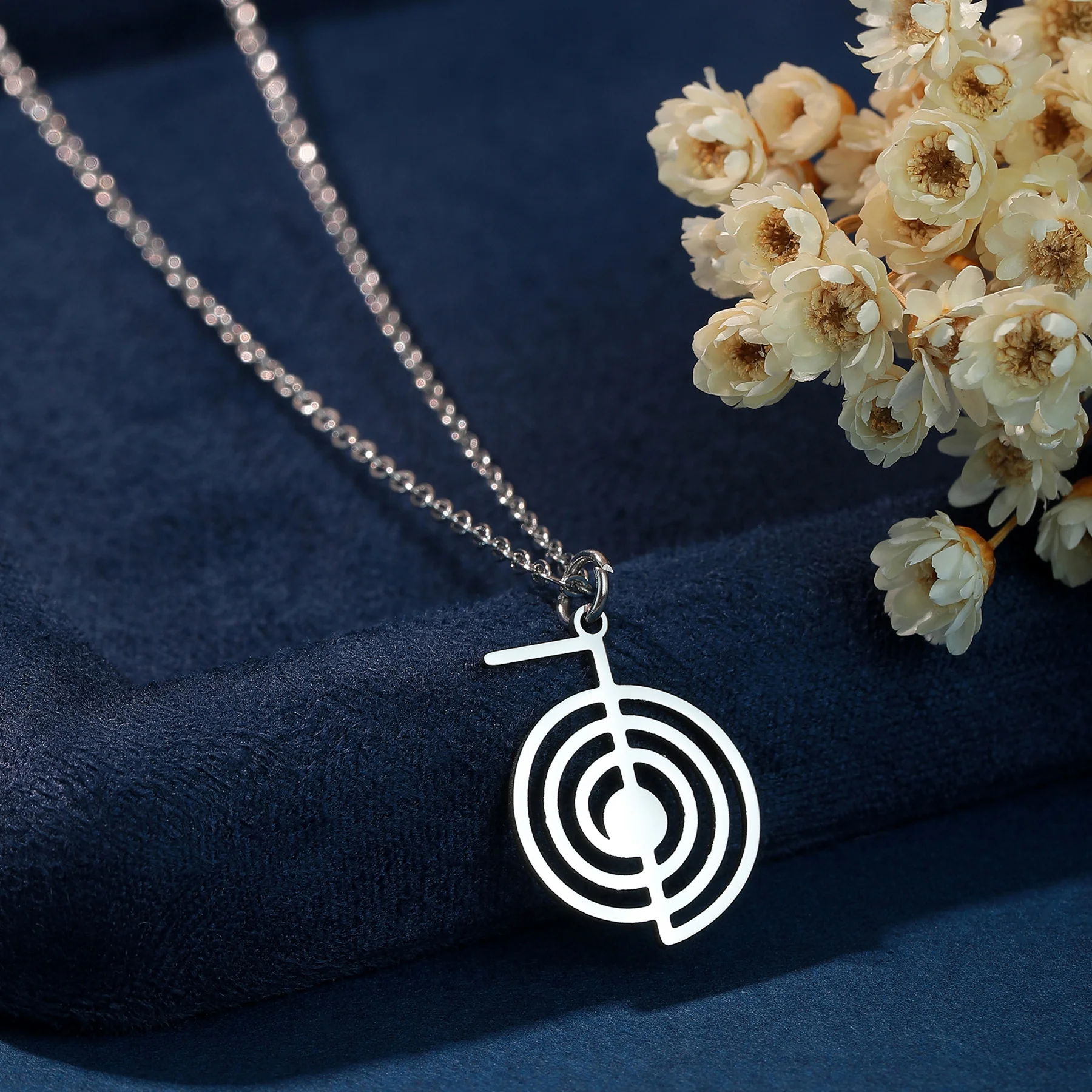 Ожерелье с подвеской Reiki Cho Ku Rei из нержавеющей стали для женщин модные ювелирные