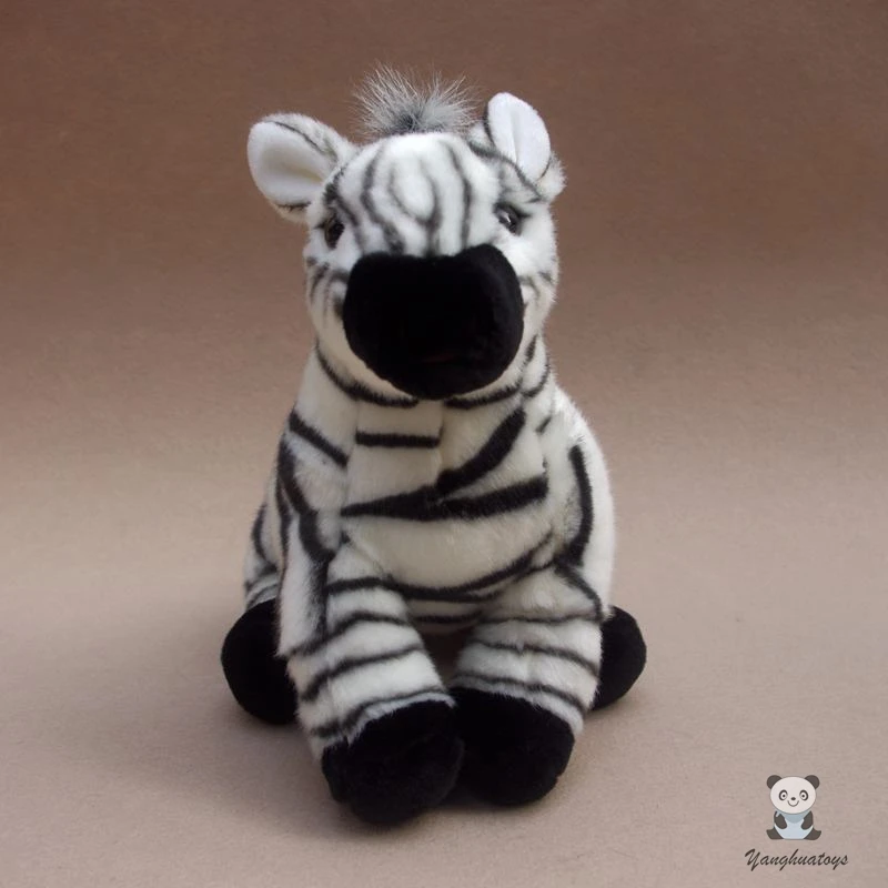 Classic Zebra Doll Real Life Plush African Grassland Animals Birthday Gifts Ornaments Soft Toy Store | Игрушки и хобби