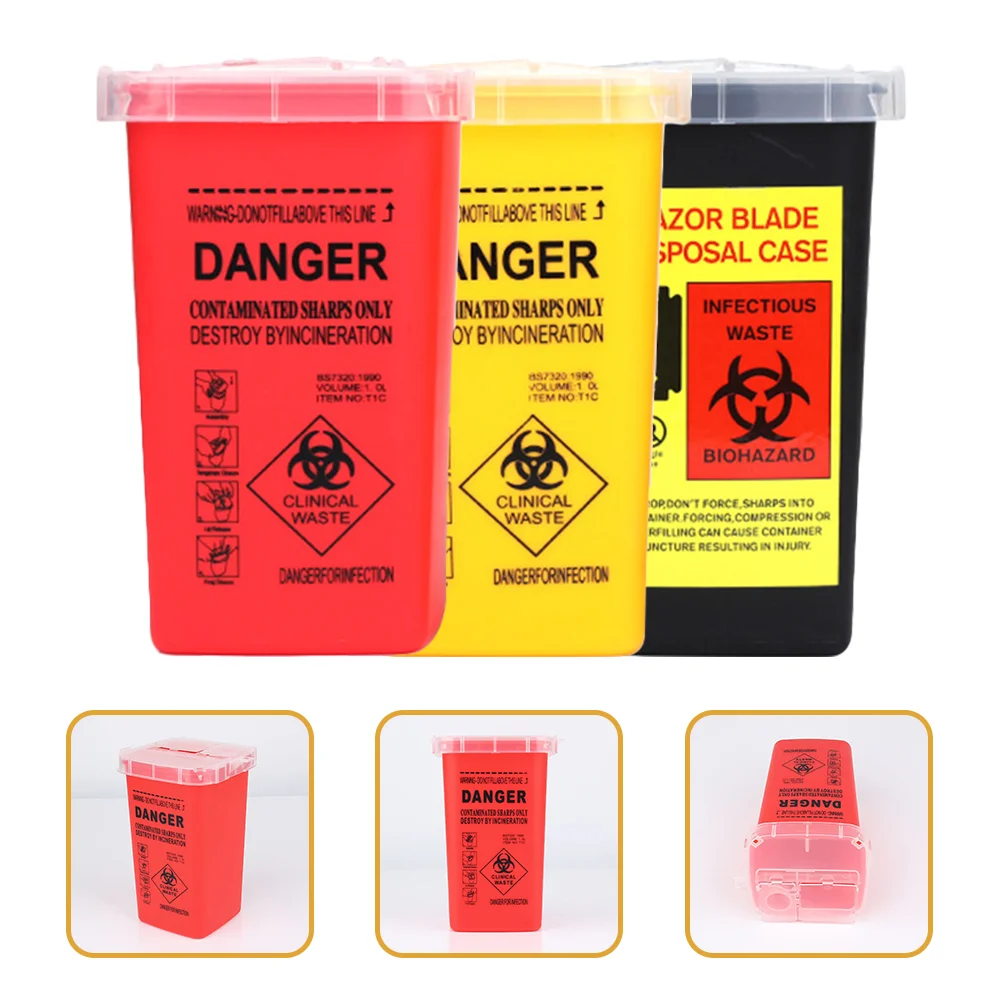 

Recycling Bin Collection Waste Container Sharps Disposal Buckets Tattooing Needle Containers Needles Trash Can