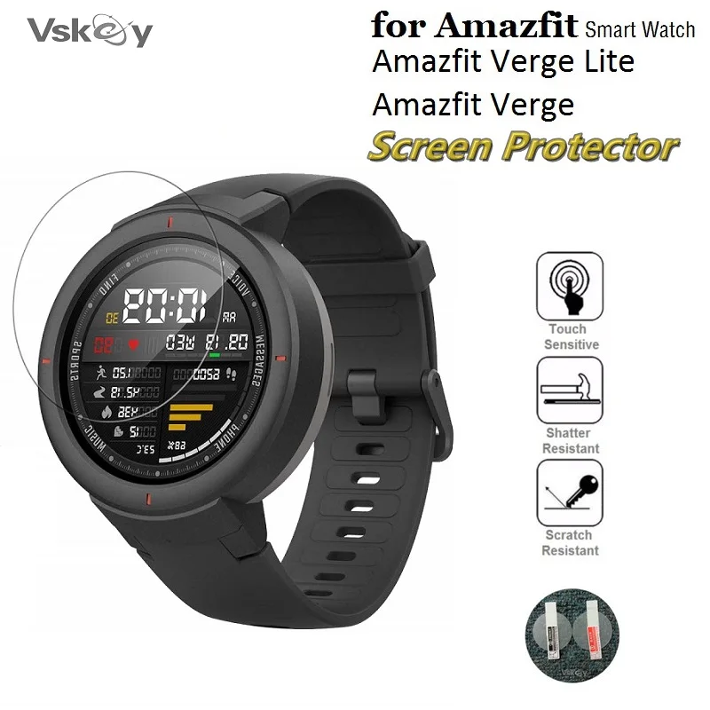 

VSKEY 10PCS Smart Watch Screen Protector for Amazfit Verge Lite Anti-Scratch Tempered Glass Protective Film