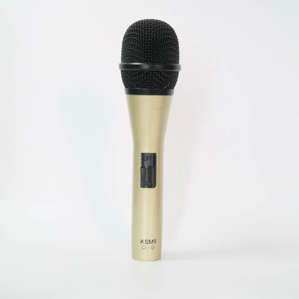 Кардиоидный ручной микрофон KSM9 Advanced Gold металлический для выступлений на сцене