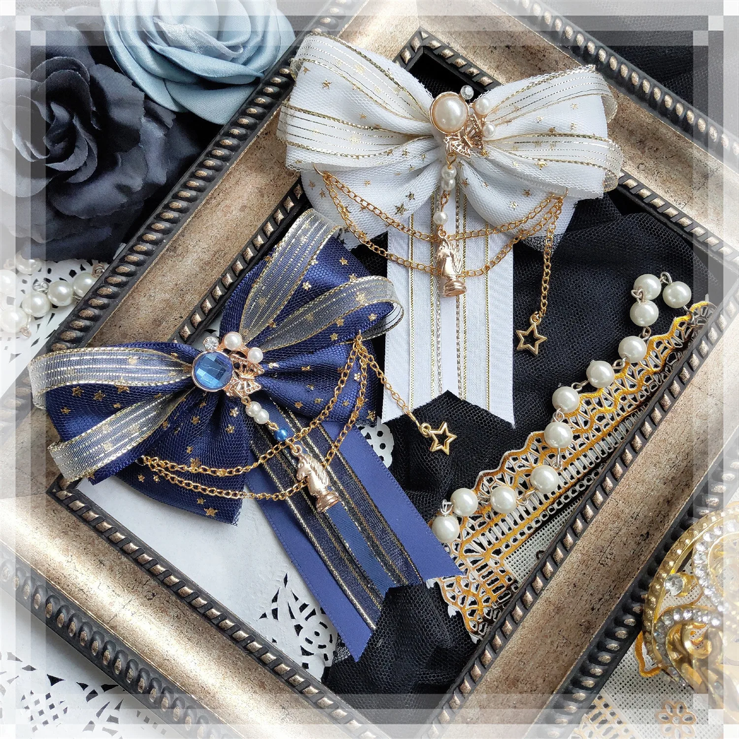 

Anime Ensemble Stars Sena Izumi Lolita Hairpin Headpiece Girl Bowknot Side Edge Clip Itabag Badge Brooch Pins Hair Accessories