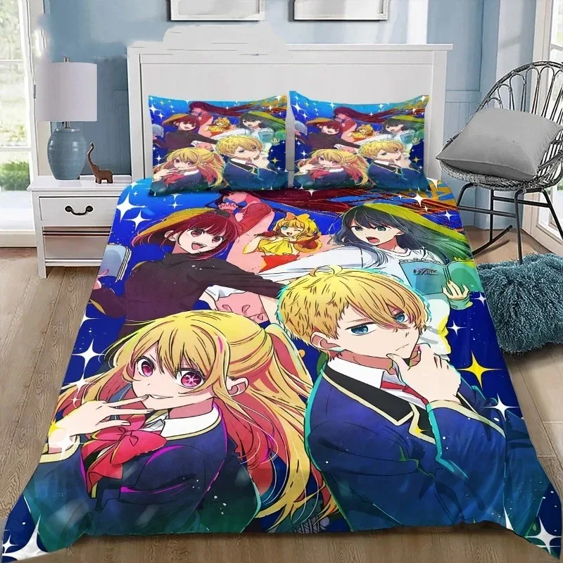 Аниме «Оши но Ко» — комплект постельного белья с пододеяльником и наволочкой для детской комнаты мальчика или девочки, 23 предмета, односпальныйдвуспальныйкоролевский размер, большой размер. (art.: 3920dd206bd36) - 3920dd206bd36