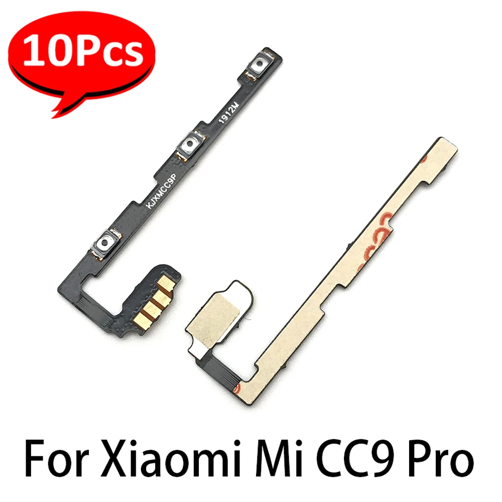 

10Pcs/Lot，Power Button Switch & Volume Up / Down On / Off Button Flex Cable For Xiaomi Note 10 / CC9 Pro