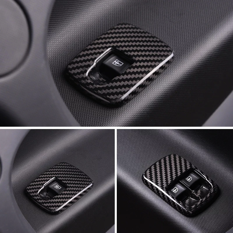 

Car Window Glass Lift Button Decorative Panel Cover Shell Sticker For Smart 453 Fortwo Forfour Styling Modification Accessories