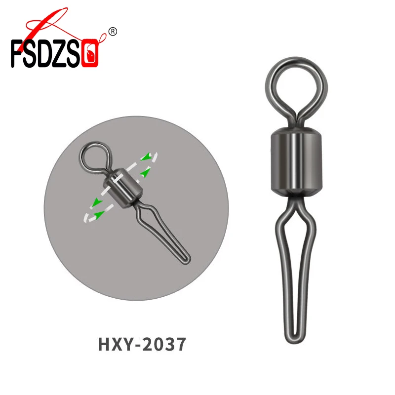 

100PCS/Lot Fishing Swivels Solid Connector Ball Bearing Snap Swivels Rolling Stainless Steel Beads Fishing Accessories Tackle
