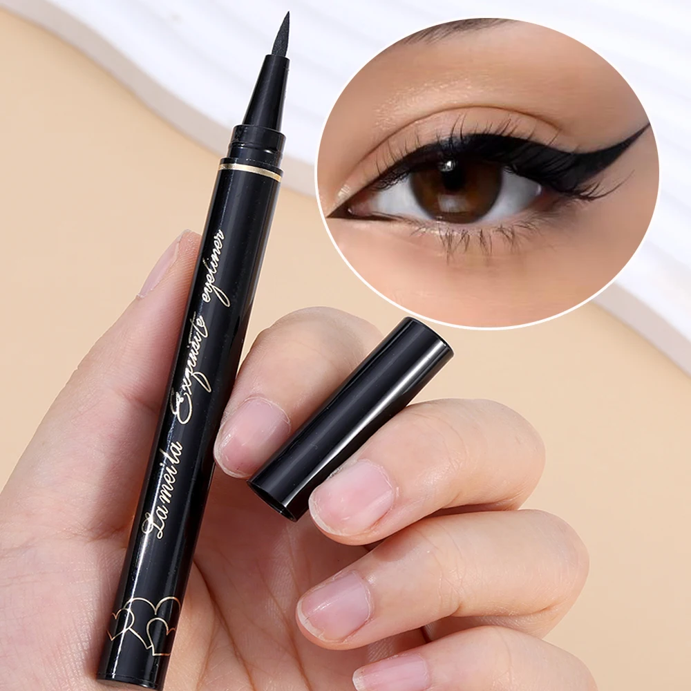 

Водостойкая матовая черная жидкая подводка для глаз корейский макияж для женщин быстросохнущая гладкая подводка для глаз длинная зеркальн...