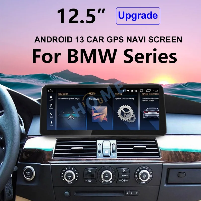 Мультимедийный видеоплеер Qualcomm Android 13 с радио и GPS-навигацией для BMW 520i 525i F10 F11