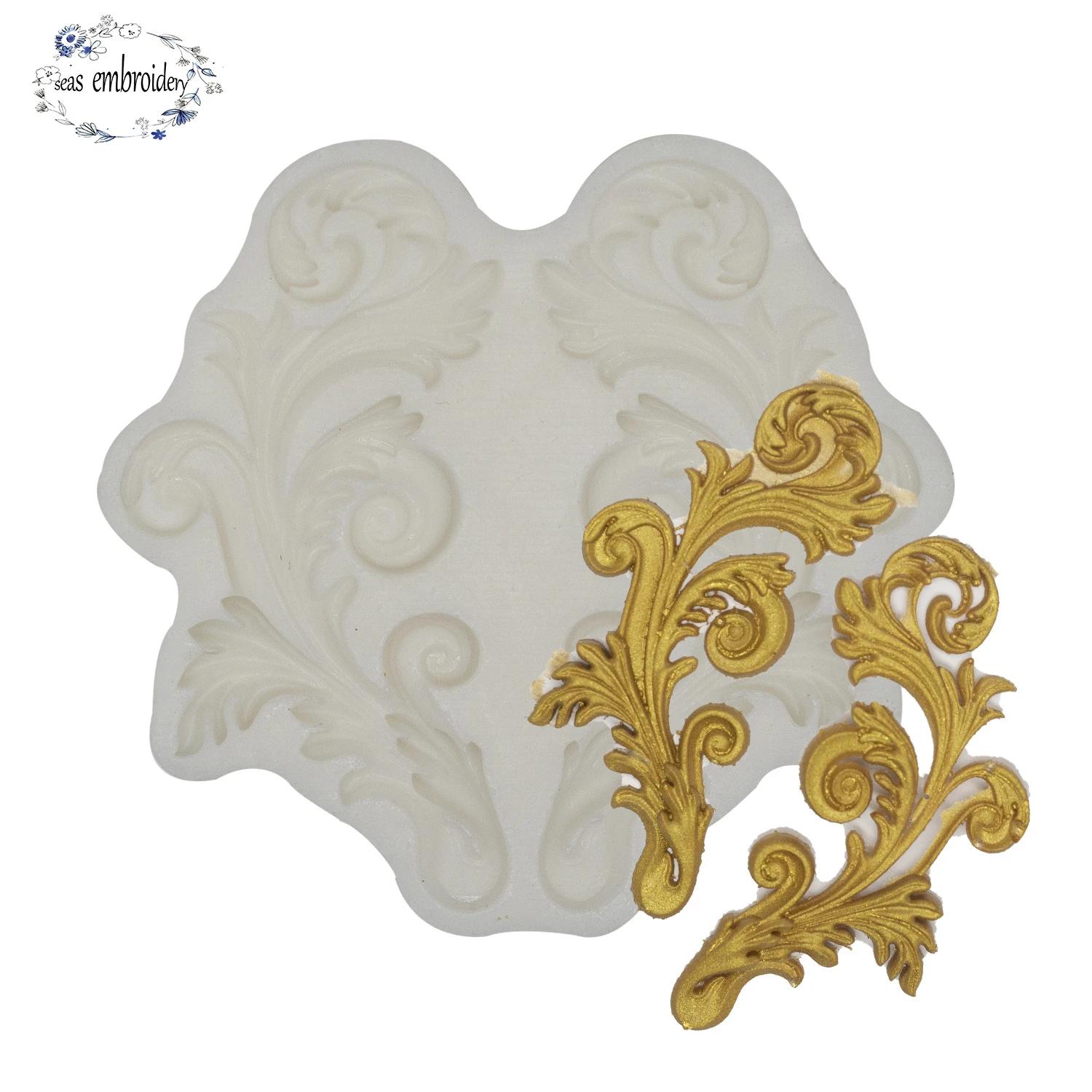 

Relief vine Cake Border Silicone Molds DIY Fondant Cake Decorating Tools Chocolate Gumpaste Polymer Clay Candy Moulds
