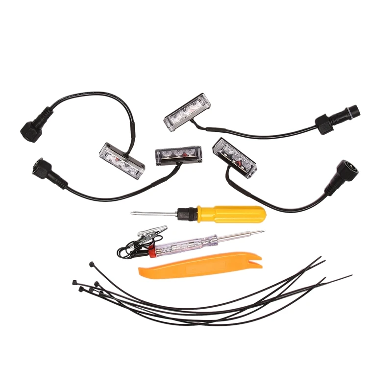 4 шт. светодиодные фонари передней решетки автомобиля для Toyota RAV4 2016 2017 2018 2019 DRL