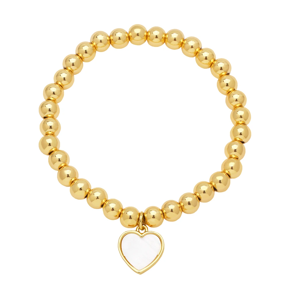 FLOLA простые позолоченные браслеты Newlyn с крестом для женщин цепочка из бисера