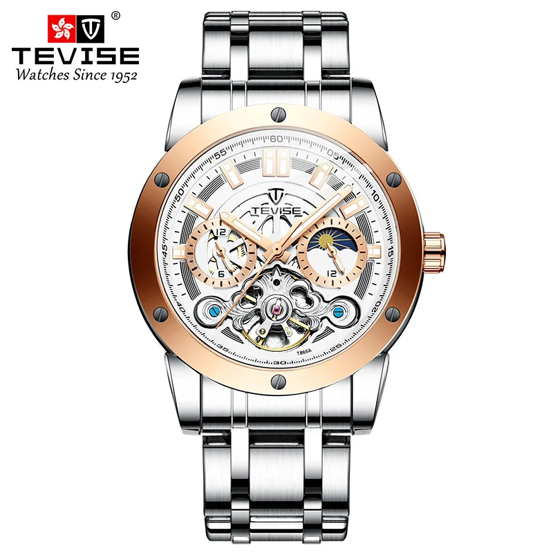 

TEVISE Swiss Brand New Men's Watch Star Waterproof Tourbillon Luminous Fully Automatic Mechanical Watch