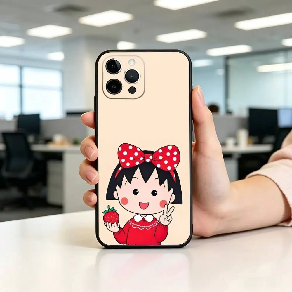Фото Чехол для телефона C-Chibi Maruko-chan, силиконовый, мягкий, для iPhone 17, 16, 15, 14, 13, 12, 11, X, XR, Plus, Pro, Max, Plus №3