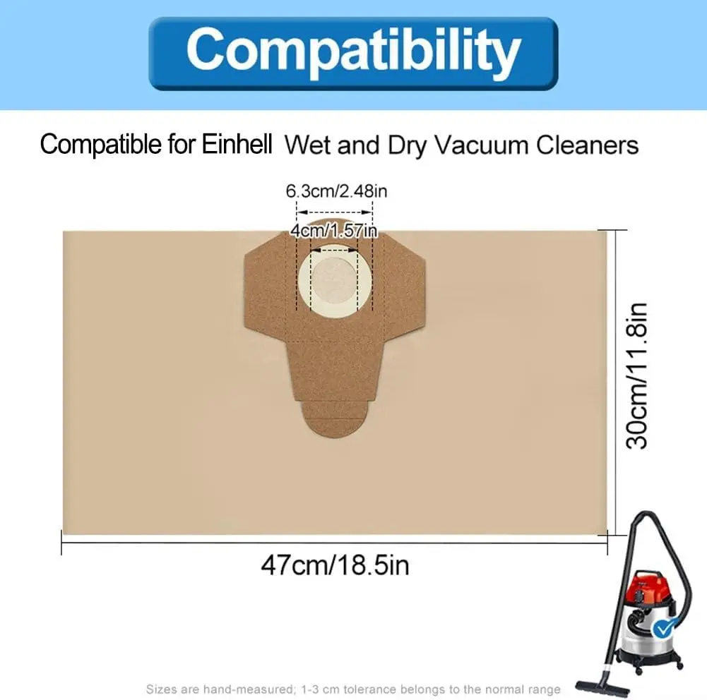 Фото Мешки для пыли Hoover 12 л для пылесоса для влажной и сухой уборки Einhell TC-VC 1812S 1812/1S 18/15, TE-VC 18/10, BT-VC 1250S, 20 л/15 л/30 л №2